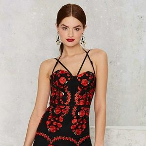Nastygal Sworn to Secrecy embroidered lace dress